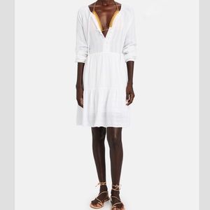 Rails Jayla White Textured Stripe Tunic Dress Sz Small